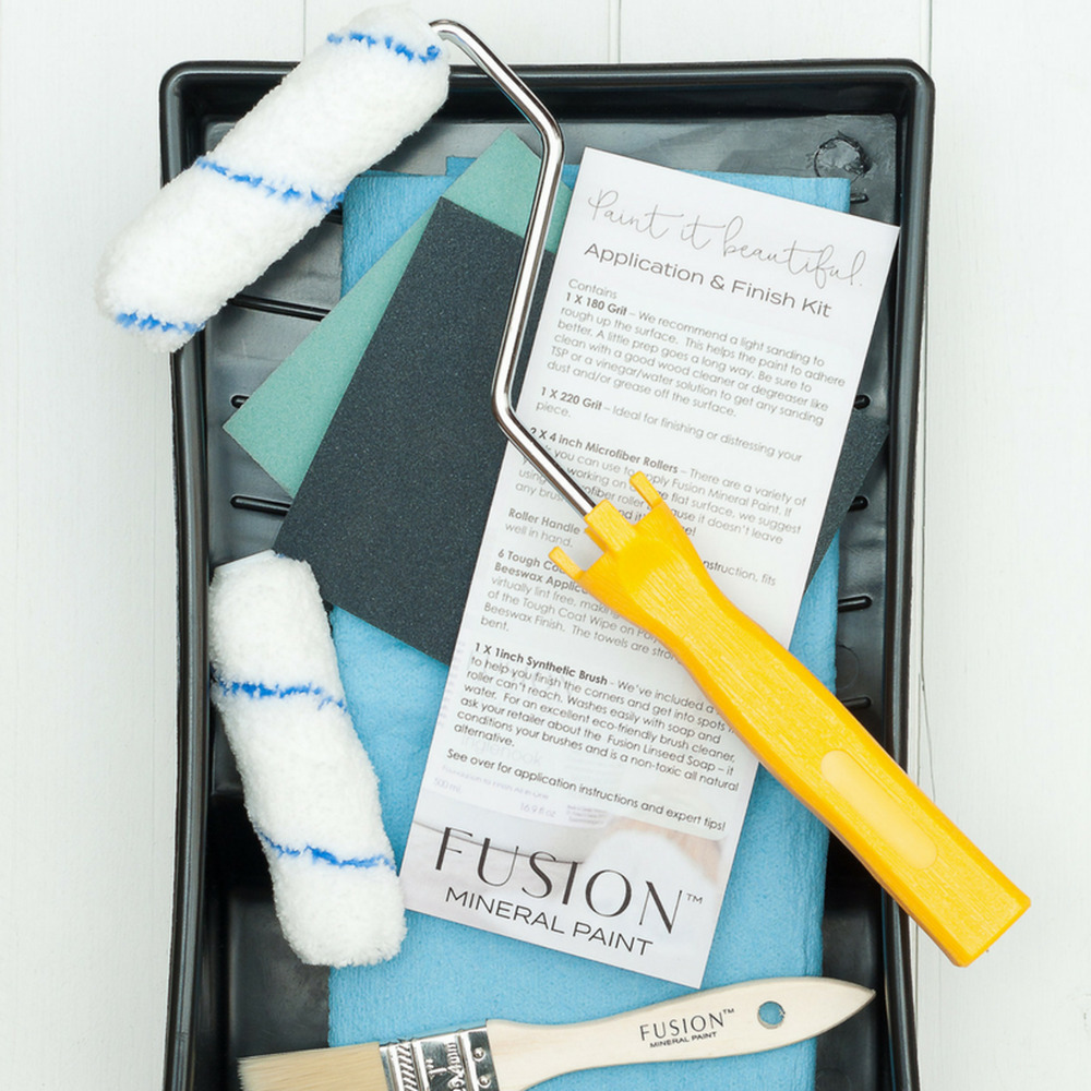 Paint Kit Fusion Mineral Beginner Set Brushes Sandpaper Roller